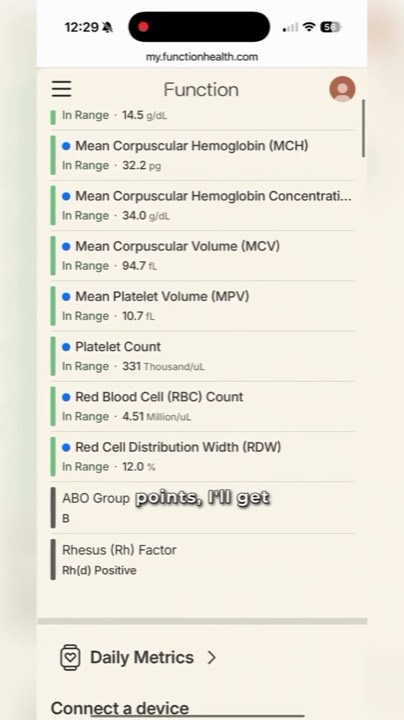 Image de la vidéo Function Health à 19.8 s