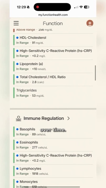 Image de la vidéo Function Health à 29 s
