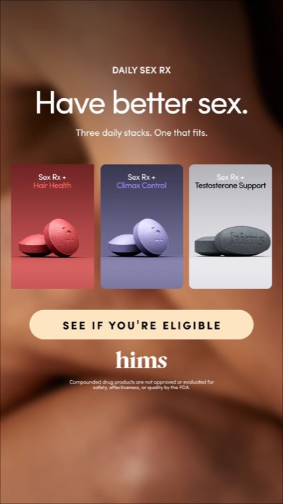 Publicité hims : image diffusée sur Facebook et Instagram