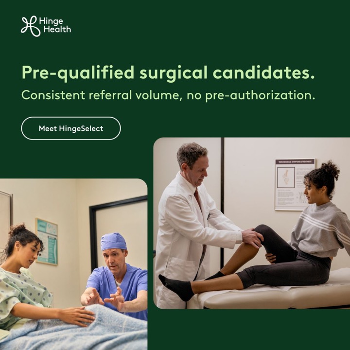 Publicité Hinge Health : image diffusée sur LinkedIn