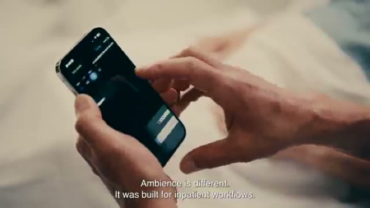 Publicité Ambience Healthcare : vidéo diffusée sur LinkedIn